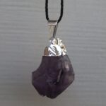 Natural Amethyst Silver Dipped Pendant