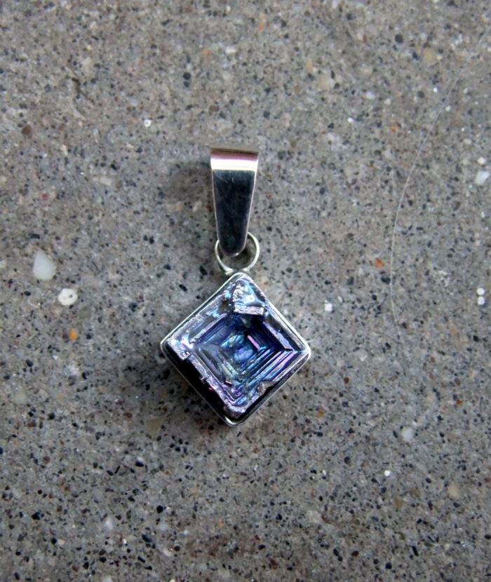 Bismuth Pendant set in Stirling Silver