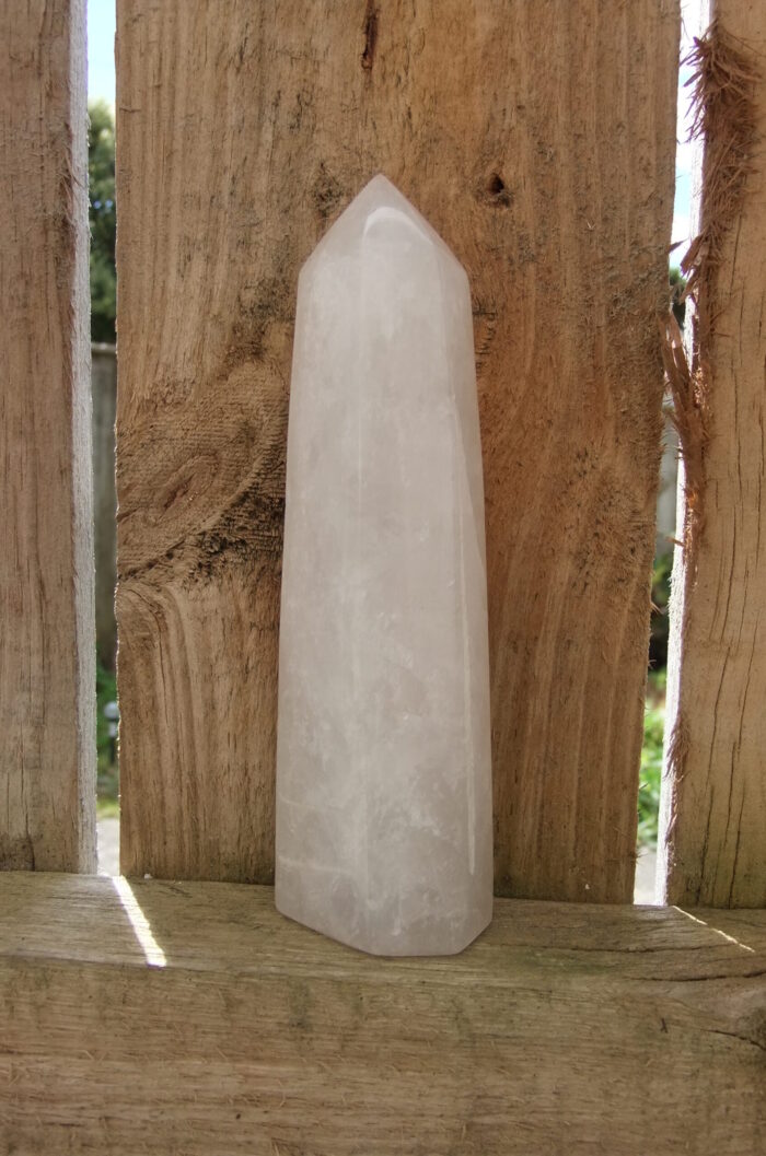Polished Snow Quartz Point