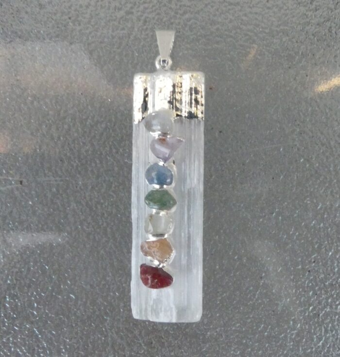 Selenite Chakra Pendant
