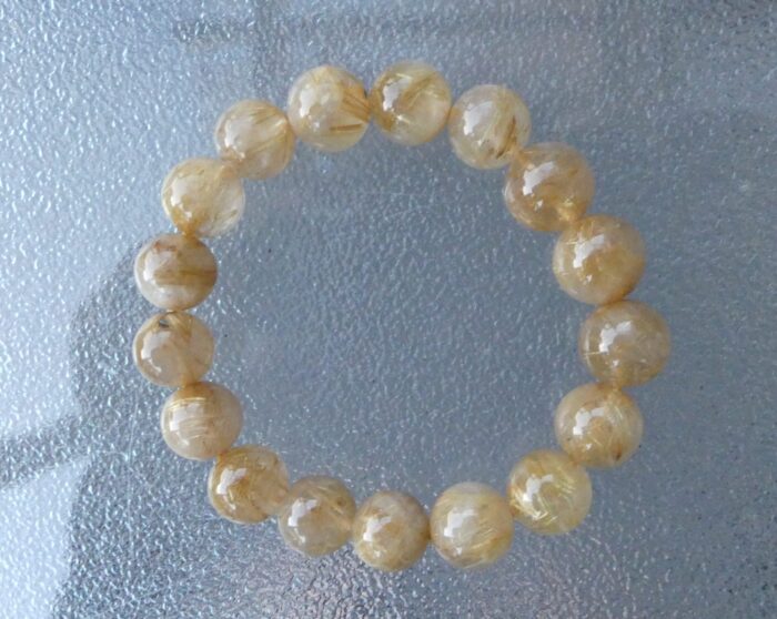 Gold Rutilated Bracelet 11mm - Image 2