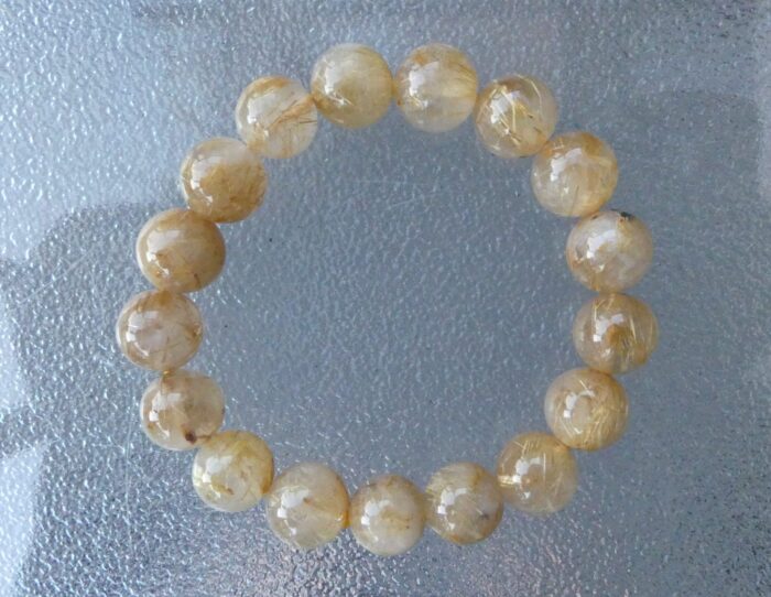 Gold Rutilated Bracelet 11mm