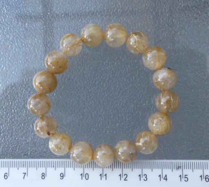 Gold Rutilated Bracelet 11mm - Image 3