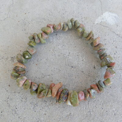 Unakite Chip Bracelet