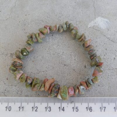 Unakite Chip Bracelet