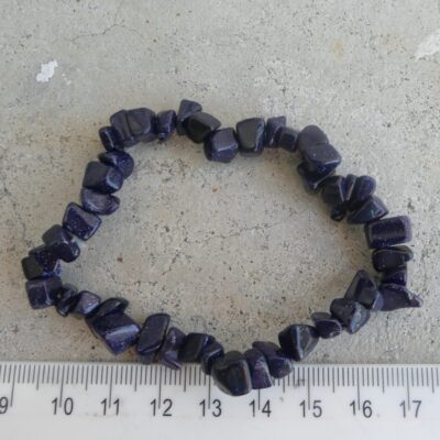 Blue Goldstone Chip Bracelet