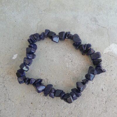 Blue Goldstone Chip Bracelet