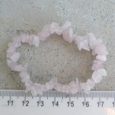 Rose Quartz Chip Bracelet