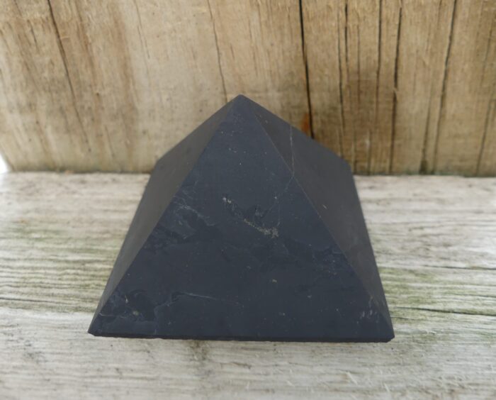 Unpolished Shungite Pyramid 5cm - Image 2