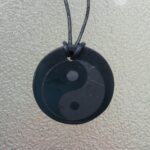 Shungite Yin Yang Pendant on Cord