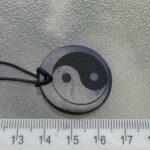 Shungite Yin Yang Pendant on Cord