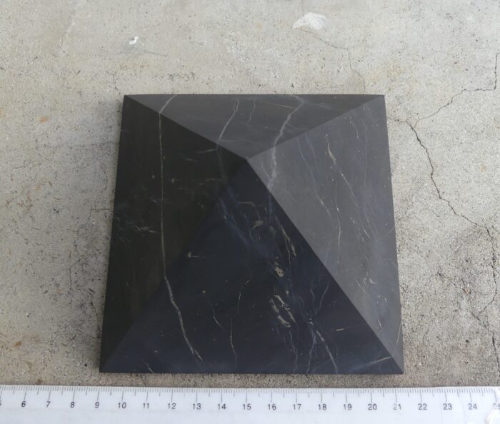 Unpolished Shungite Pyramid 12cm - Image 3