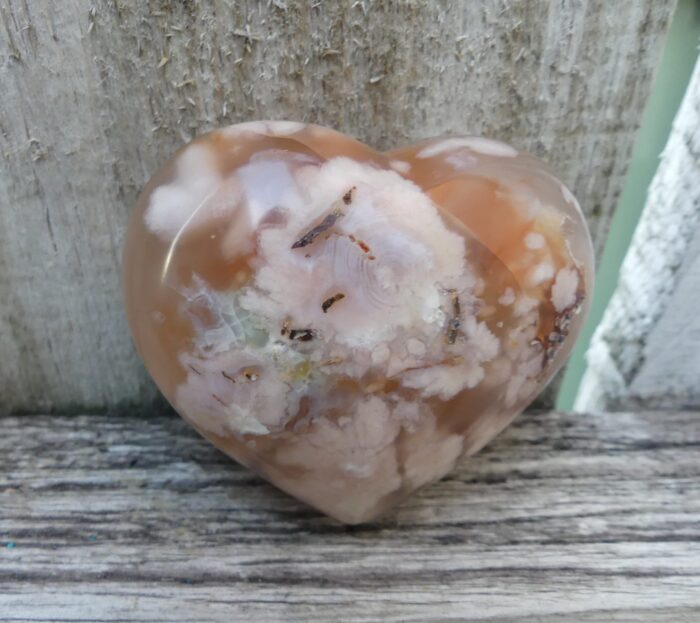 Chunky Flower Agate Heart - Image 4