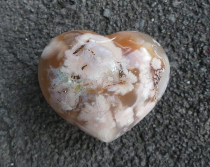 Chunky Flower Agate Heart - Image 3