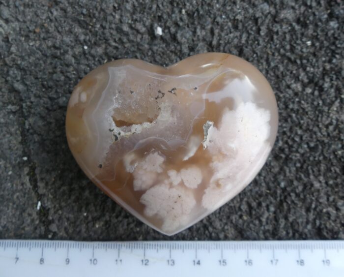 Chunky Flower Agate Heart - Image 2