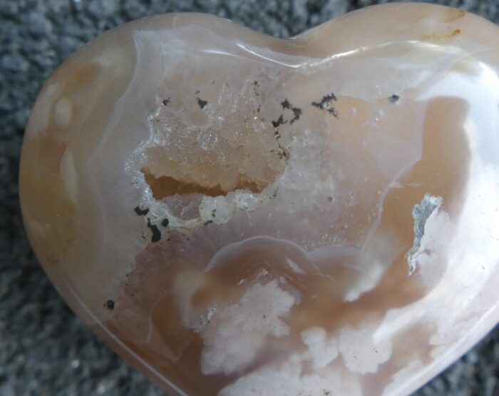 Chunky Flower Agate Heart - Image 5