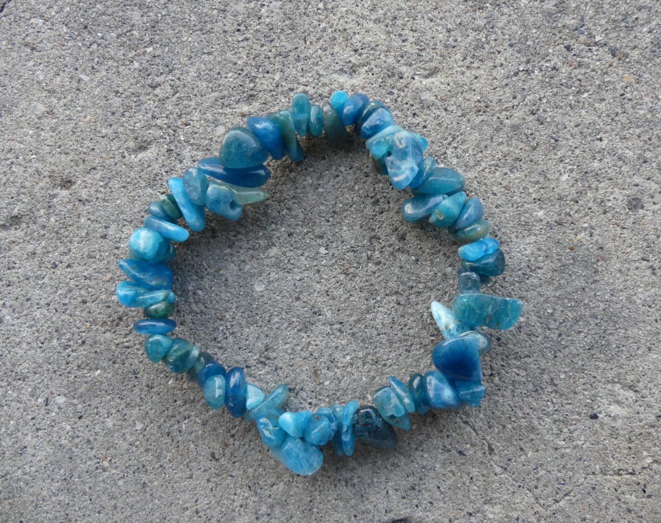 Blue Apatite Chip Bracelet | Crystal Visions NZ