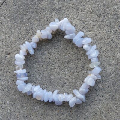 Blue Lace Agate Chip Bracelet