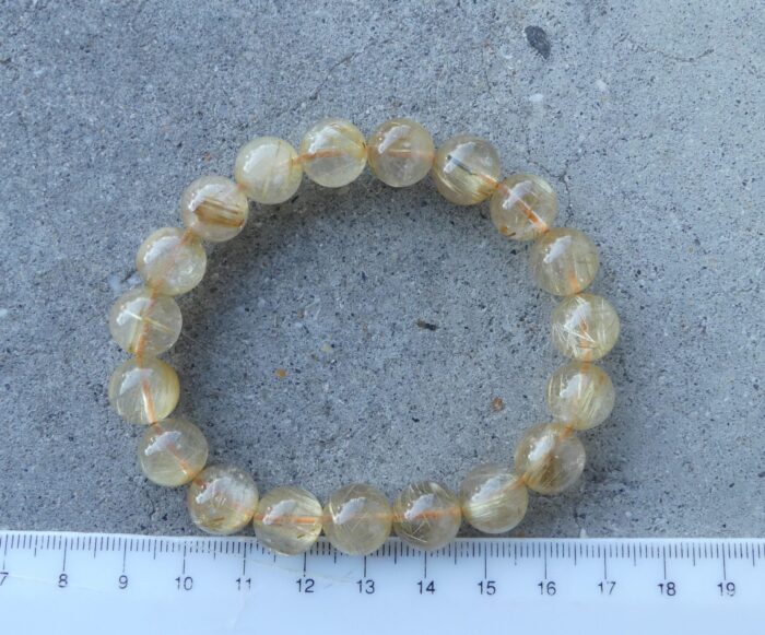Gold Rutilated Bracelet 11.5mm - Image 2
