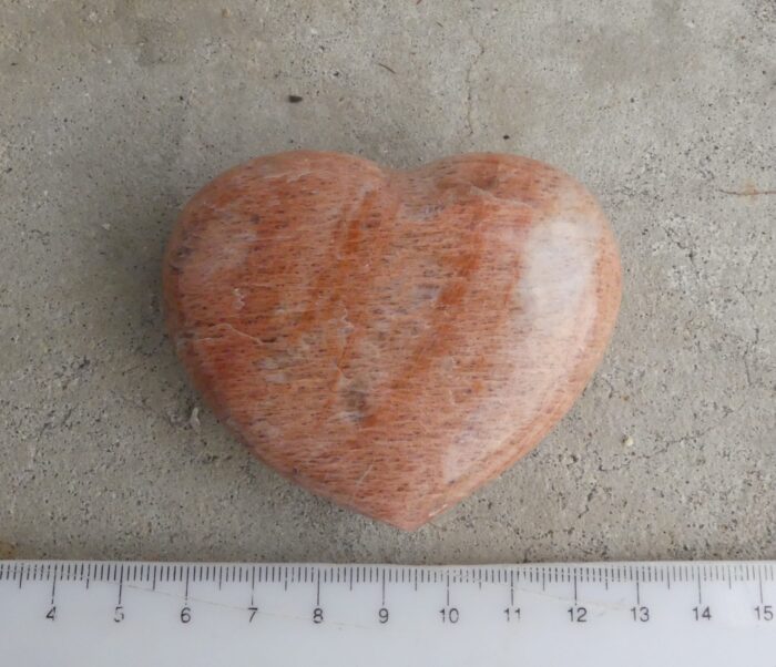 Peach Moonstone Heart - Image 3