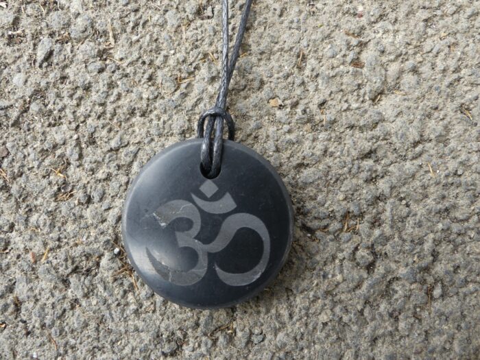 Shungite Ohm Pendant on Cord - Image 3