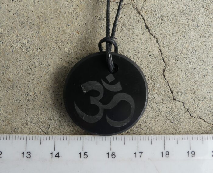 Shungite Ohm Pendant on Cord - Image 2