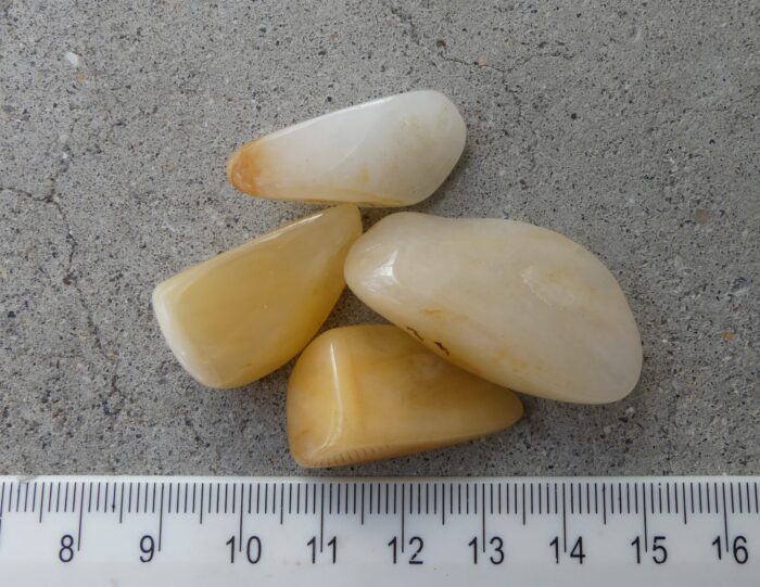 Yellow Calcite Tumbles x4 - Image 2