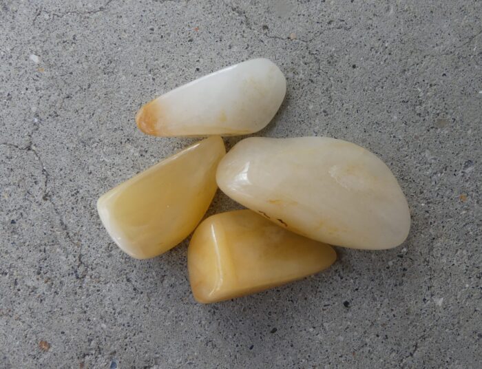 Yellow Calcite Tumbles x4