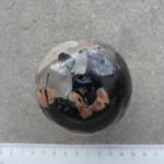 Peach Moonstone/Smokey Quartz/Tourmaline Sphere 6.4cm