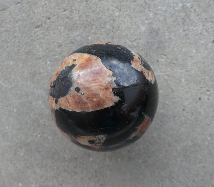 Peach Moonstone/Smokey Quartz/Tourmaline Sphere 6.4cm - Image 5