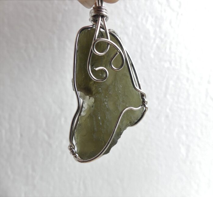 Moldavite Pendant Wire Wrapped - Image 4