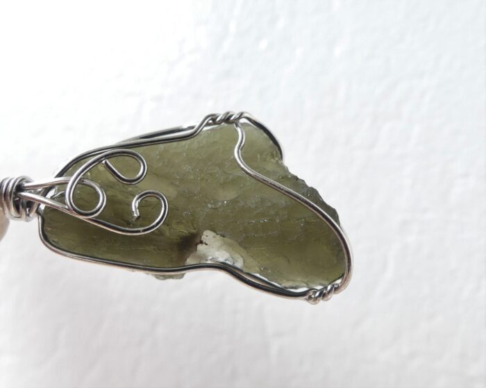 Moldavite Pendant Wire Wrapped - Image 3