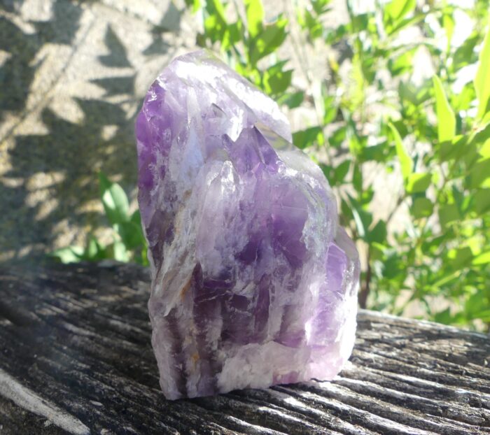 Elestial Amethyst from Brazil with cut base. - Image 3