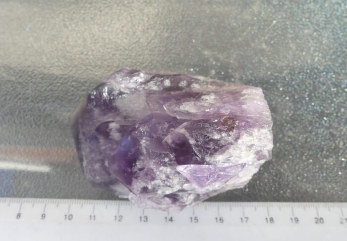 Elestial Amethyst from Brazil with cut base. - Image 4