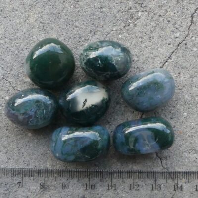 Moss Agate Tumble x1