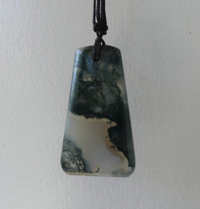 Chunky Moss Agate Pendant
