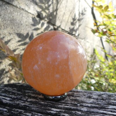 Orange Selenite Sphere 6.4cm