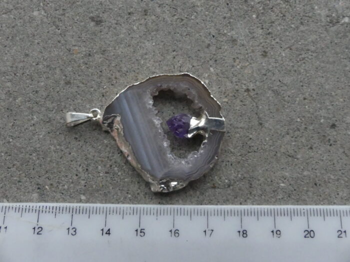 Agate & Amethyst Pendant - Image 2