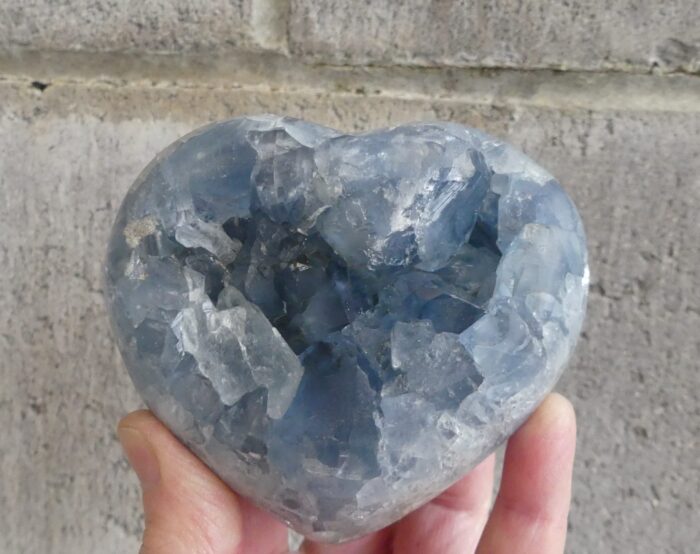 Semi Polished Celestite Heart 659gm