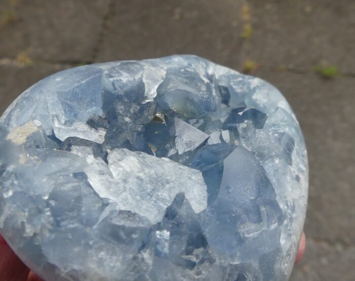 Semi Polished Celestite Heart 659gm - Image 2