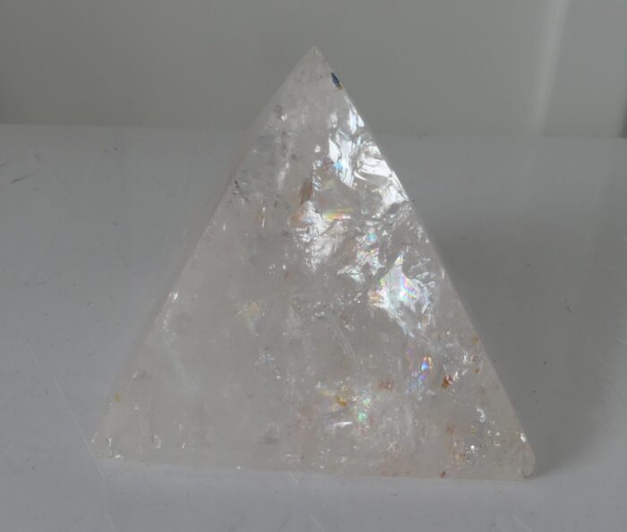 Large Hematoid Quartz Pyramid with Rainbows 543gm - Image 7