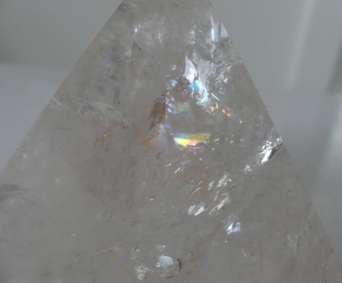 Large Hematoid Quartz Pyramid with Rainbows 543gm - Image 6