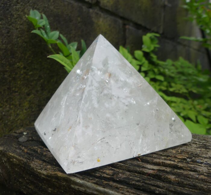 Large Hematoid Quartz Pyramid with Rainbows 543gm