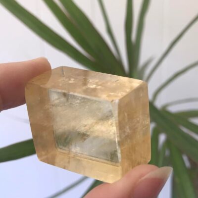 Optical Gold Calcite Rhomboid