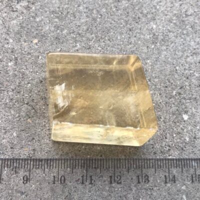 Optical Gold Calcite Rhomboid