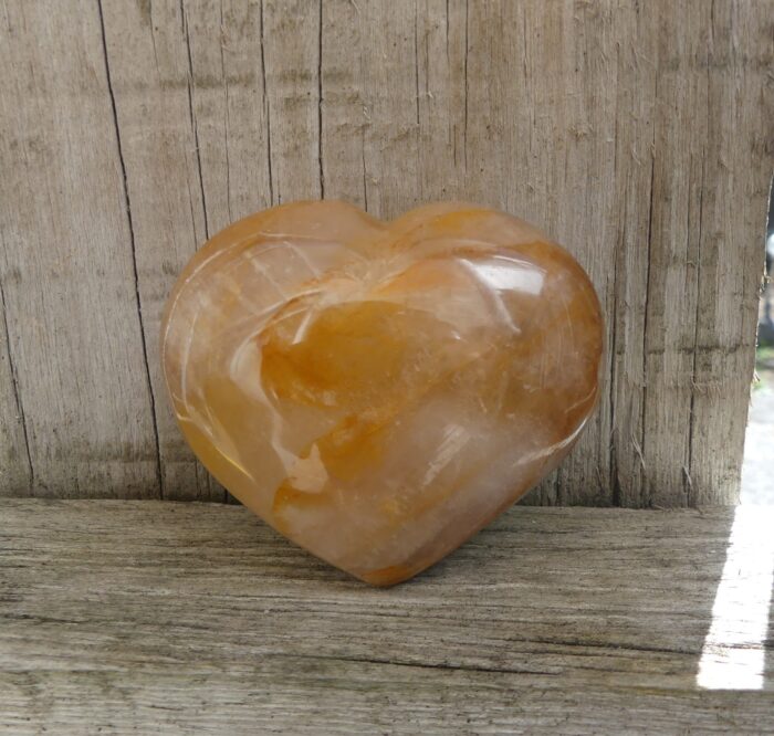 Golden Hematoid Quartz Heart