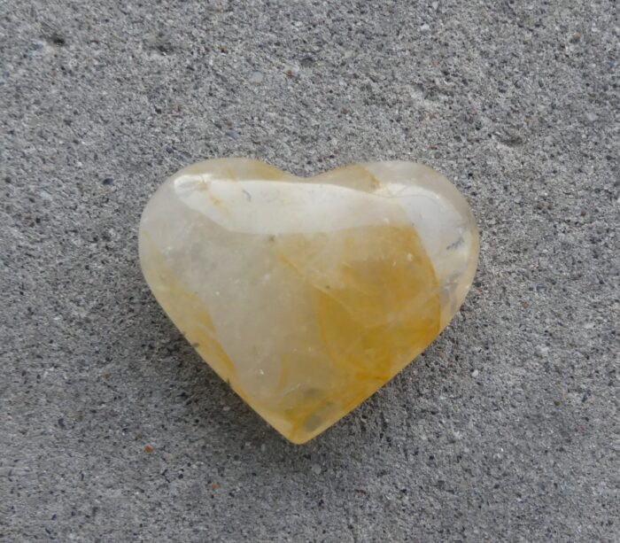 Golden Healer Quartz Heart