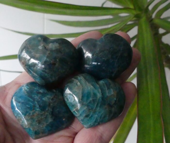 Blue Apatite Heart x1 Small