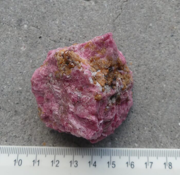 Red Rhodonite with Spessartine Garnet Specimen - Image 5