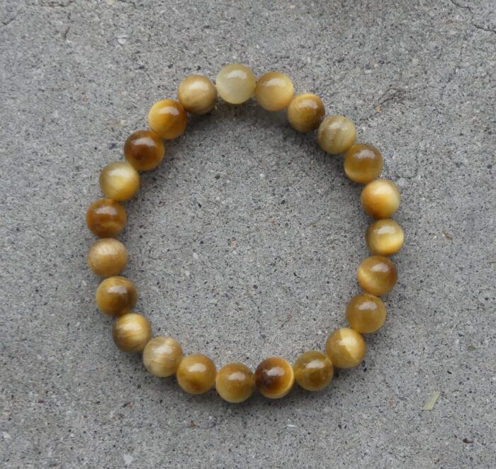 Yellow Tigers Eye Bracelet 9mm - Image 2